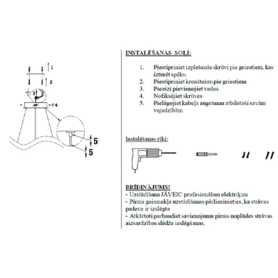 Piekaramā lampa DEL VENTO
