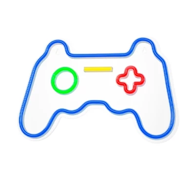 LED Neona gaismas izkārtne - GAMEPAD, daudzkrāsains