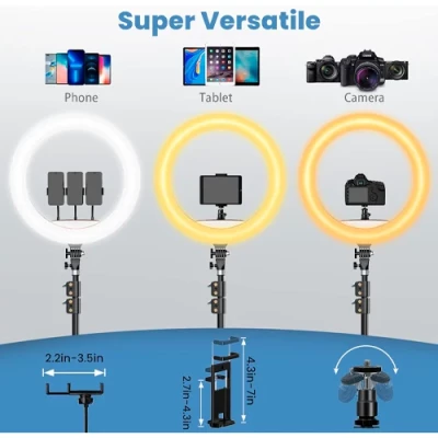 LED Selfie lampa 50W ar statīvu, somu un pulti