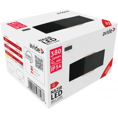 Facade light NAZIR 6W, WW, IP54