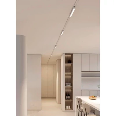 SLIM Magnētiskais sliežu gaismeklis 4000K, 12W, FLOOD LIGHT 48V