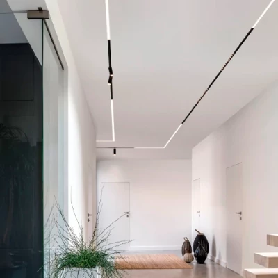 SLIM Magnētiskais sliežu gaismeklis 3000K, 12W, FOLDABLE FLOOD LIGHT 48V