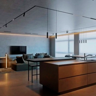 SLIM Magnētiskais sliežu gaismeklis 4000K, 8W, PENDANT LIGHT 48V