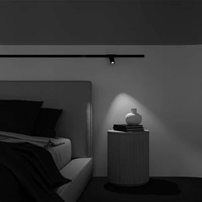 SLIM Magnētiskais sliežu gaismeklis 3000K, 10W, TRACK LIGHT 48V