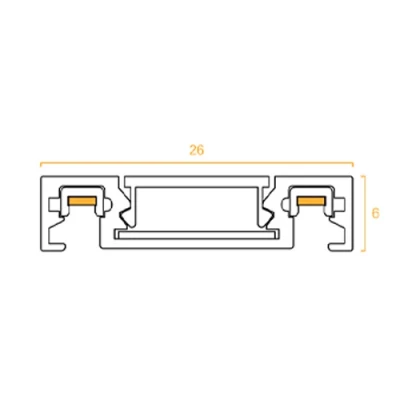 SLIM 2м накладная магнитная рельса
