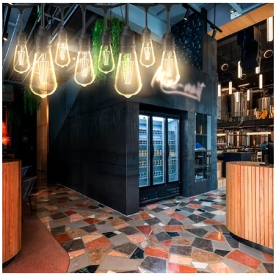 Komplekts LED āra dārza 10m virtenes dārzam un terasēm ar E27 spuldzēm