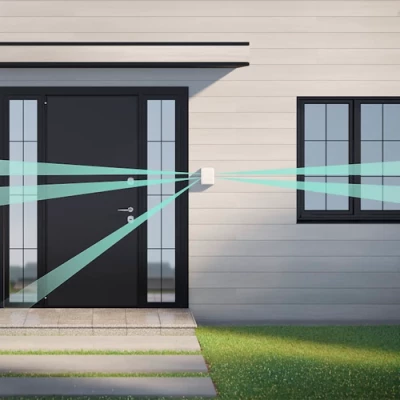 Bezvadu āra divvirzienu aizkaru kustības detektors DualCurtain Outdoor