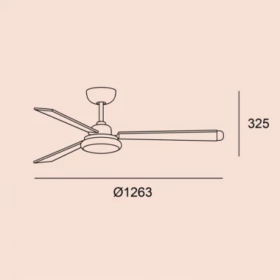 Ceiling light with fan CALIMA, max 15.8W, Tunable white