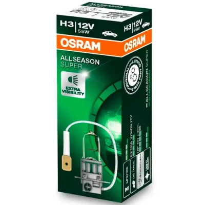 Галогенная лампа H3, 12V, 55W, 3200K, серия ALLSEASON SUPER