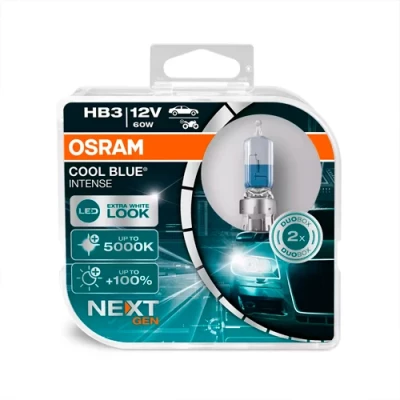Галогенные лампы HB3, 12V, 60W, до 5000K, COOL BLUE INTENSE (NEXT GEN) серия