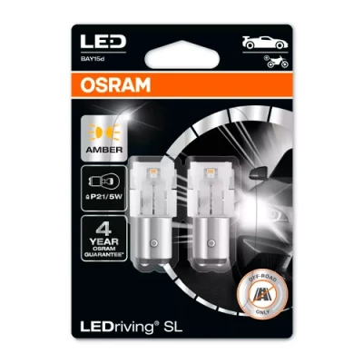 LED spuldzes P21/5W dzeltenas, 1W, 12V, LEDriving SL sērija