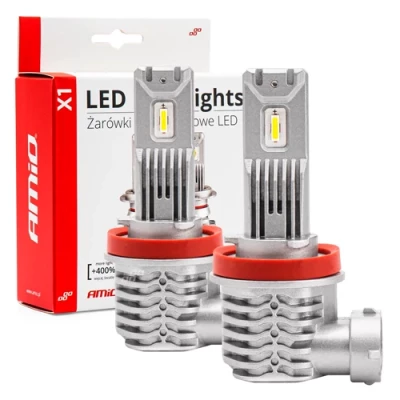 LED лампы H8/H9/H11, 40W, 6500K, 10-16V, X1 серия