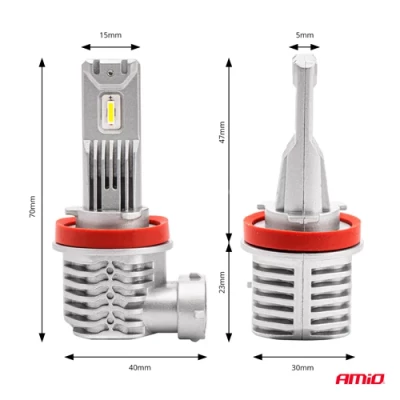LED лампы H8/H9/H11, 40W, 6500K, 10-16V, X1 серия