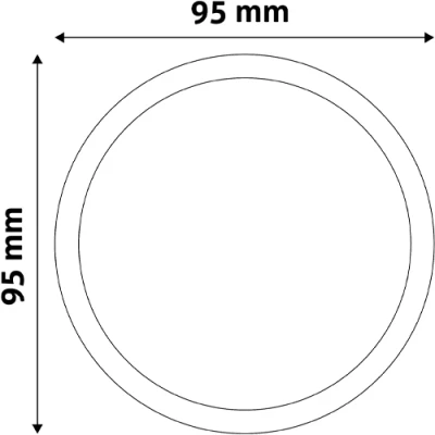 LED Iebūvējams panelis 5W, 3000K, 430Lm, Ø 90 mm