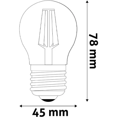 LED spuldze E27, G45, 6.5W, 806lm, 2700K