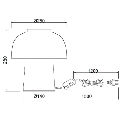 Galda lampa PUNCH, excl. 1x E27, max. 25W