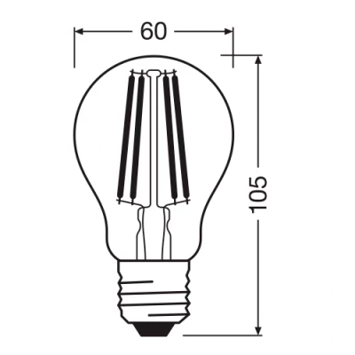 LED Лампа E27, A60, 11W, 1521lm, 2700K, 300°