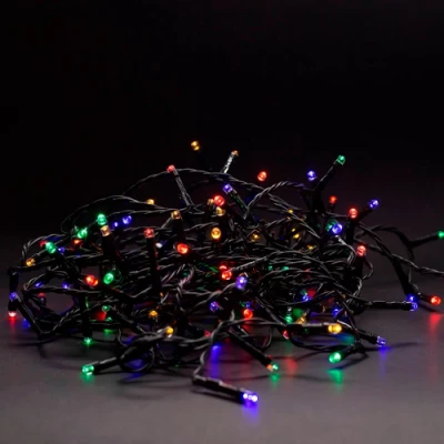 Ziemassvētku iekštelpu un ārtelpu virtene 24m, IP44, daudzkrāsaina, 3.6W, 240 LED, 8 režīmi