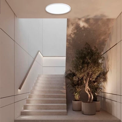 LED Ūdensizturīgs gaismeklis 32W, 3CCT, 3840Lm, IP44, Ø 400 x 25 mm