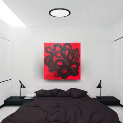 LED Ūdensizturīgs gaismeklis ar PIR kustības sensoru 40W, 3CCT, 4800Lm, IP65, Ø 400 x 55 mm