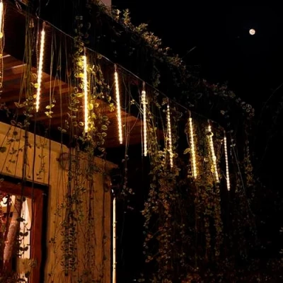 Christmas garland - starry rain for indoors and outdoors, 50cm, 8 pcs, warm white, IP44