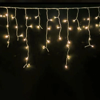 Christmas garland - icicles for facades and indoors, warm white, 15x0.7m, 38.2W, IP44, 636 LED