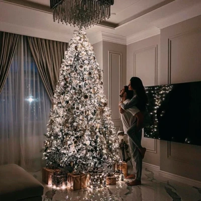 LED Ziemassvētku diožu virtene 100m uz vara stieples RASA ar pulti, 1000LED, balta, IP44