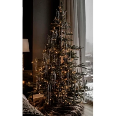 Рождественская гирлянда на медной леске с пультом 30м, теплый белый, USB, 300LED, IP44