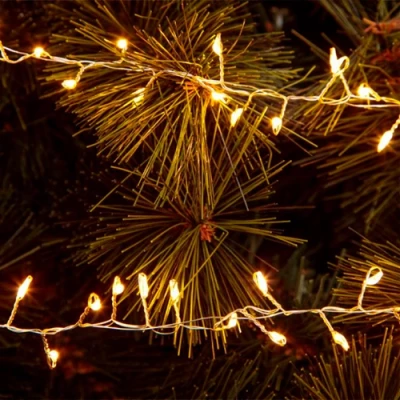 LED Ziemassvētku diožu virtene 50m uz vara stieples Firecracker Lights, 1500LED, silti balta, IP44