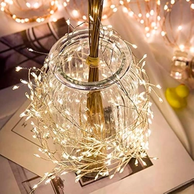 LED Рождественская диодная гирлянда 50м на леске Firecracker Lights, 1500LED, белый, IP44