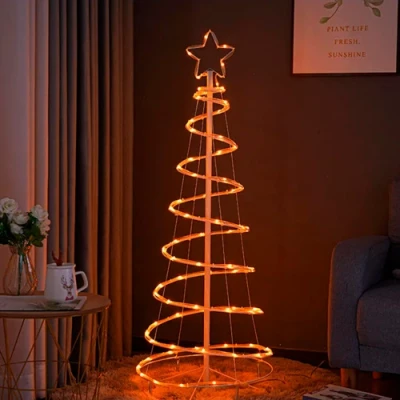 Spīdošā Ziemassvētku eglīte 1.2m, daudzkrāsaina, 4.4W, 73 LED