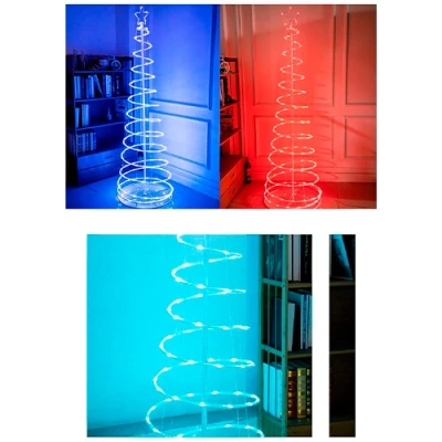 Spīdošā Ziemassvētku eglīte 1.2m, daudzkrāsaina, 4.4W, 73 LED