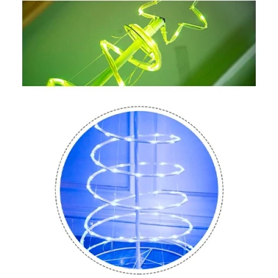 Spīdošā Ziemassvētku eglīte 1.2m, daudzkrāsaina, 4.4W, 73 LED