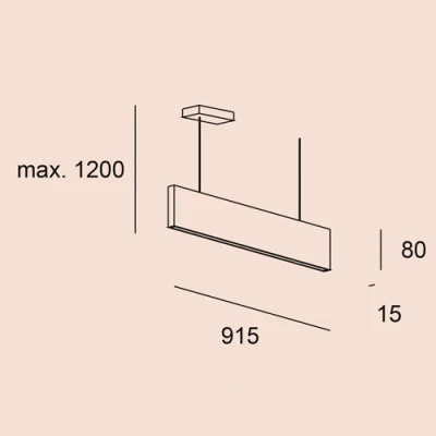 LED Подвесной светильник THIN, 25.9W, 3000K, 751Lm
