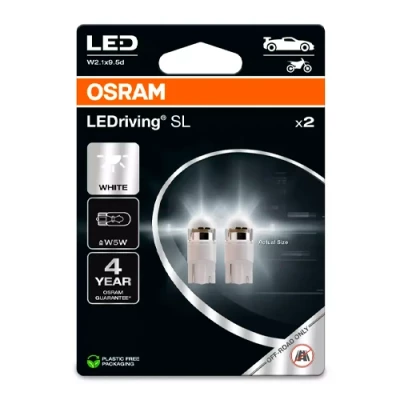 LED лампы W5W, 12V, 1W, 6000K, серия LEDriving SL