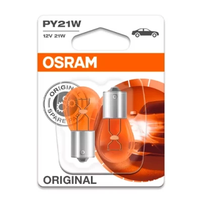 Halogen bulbs PY21W, 25W, 12V, ORIGINAL - METAL BASE series