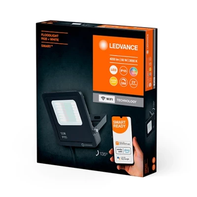 Умный уличный LED прожектор 50W, RGB+3000K, IP65, 3000Lm, SMART+ MULTICOLOR