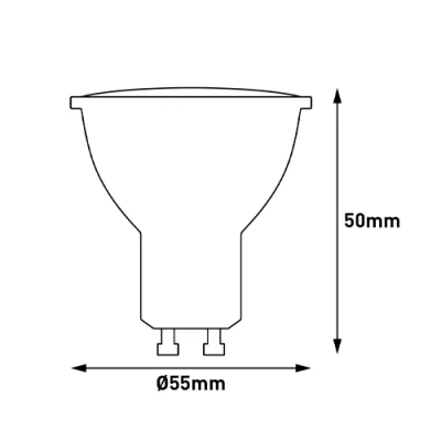 LED Daudzkrāsaina spuldze ar pulti GU10, 2.9W, RGB+2700K, 230Lm, 120°