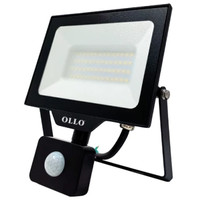 LED Mitrumizturīgs āra prožektors ar kustības sensoru 50W, 5000Lm, 4000K, IP65