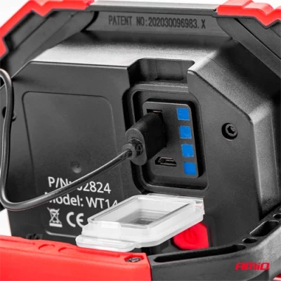 LED Darba lukturis WT14, 1000Lm, 6500K + sarkans, 4000mAh