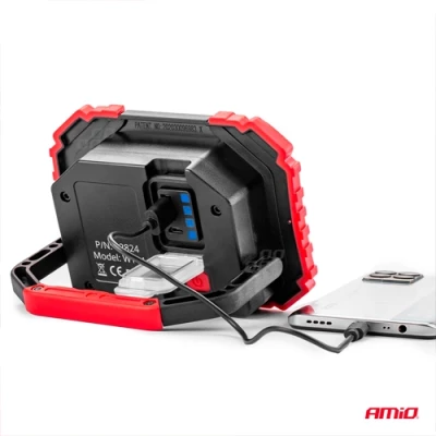 LED Darba lukturis WT14, 1000Lm, 6500K + sarkans, 4000mAh