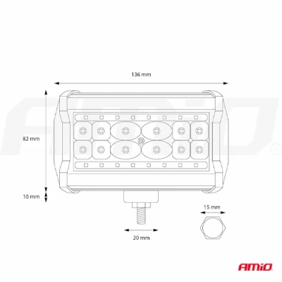 Papildu auto darba gaismas lukturis AWL09, 12-24V, 6000-6500K, IP67