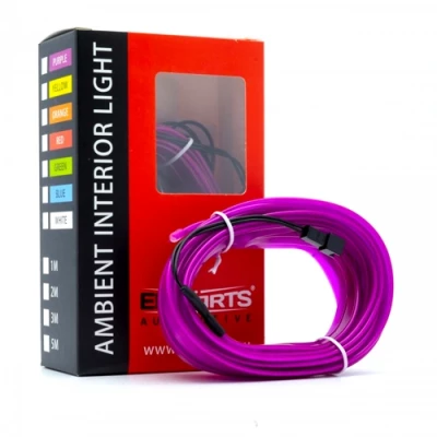 Auto salona apgaismojuma LED lente, 5m, lilā, 12V, EPAL5M