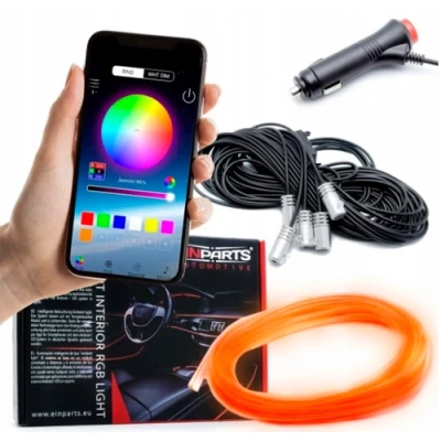 Auto salona apgaismojuma LED lente, 6m, daudzkrāsaina, 12V, EPALRGB