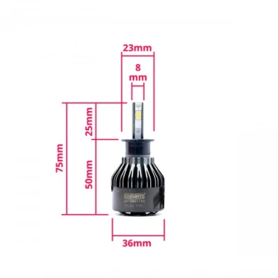 LED bulbs H3, 24W, 10,000Lm, 6000K, 9-16V, EPLH36