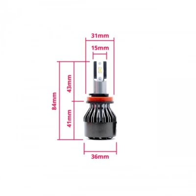 LED spuldzes H11, 24W, 10 000Lm, 6000K, 9-16V, EPLH37
