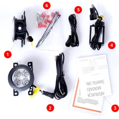 LED Dienas gaitas lukturi DRL 410O, 2x4W, 6000K, 9-32V