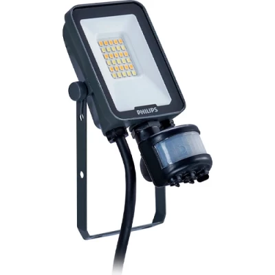 LED Āra prožektors ar sensoru 10W, 1100-1200lm, Silti - nietrāli - auksti balta, IP65, IK07