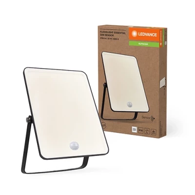 LED prožektors ar sensoru, 50W, 4500Lm, 4000K, IP65, IK04, Essentials Floodlights Sensor