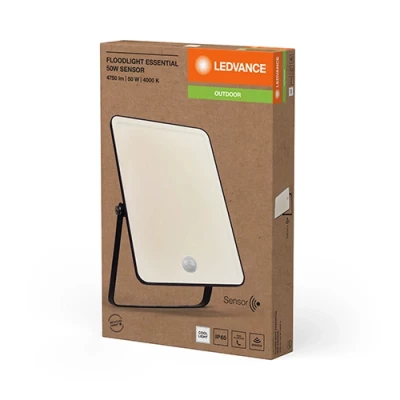 LED prožektors ar sensoru, 50W, 4500Lm, 4000K, IP65, IK04, Essentials Floodlights Sensor
